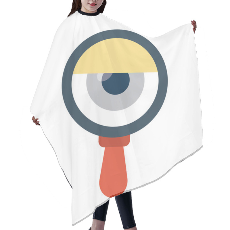 Personality  Eye Search Vector Icon Hair Cutting Cape