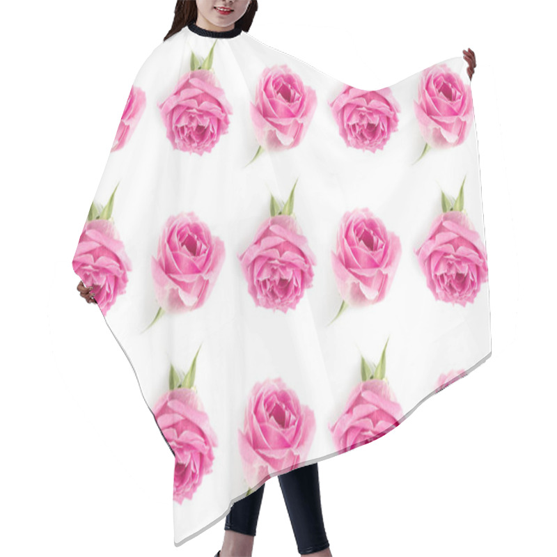 Personality  Pink Roses Background Hair Cutting Cape