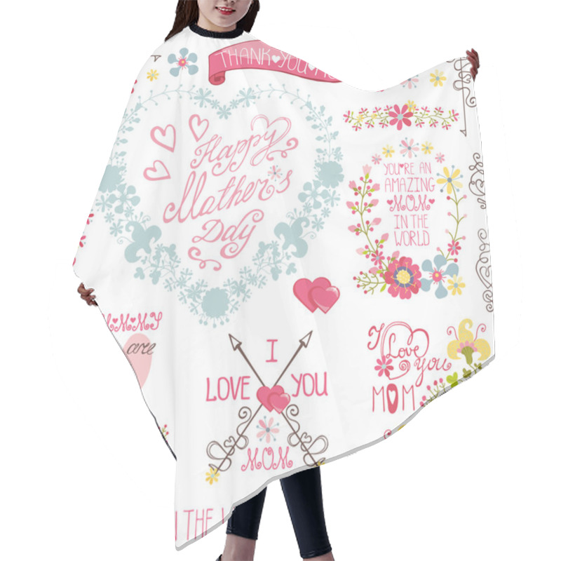 Personality  Mother Day Doodle Decor Hair Cutting Cape