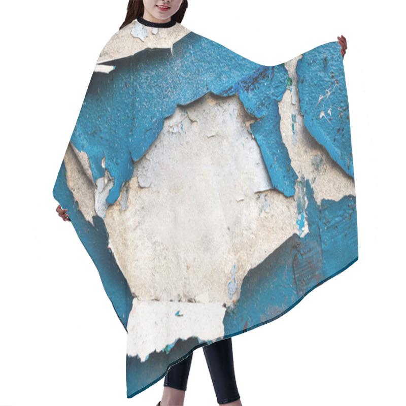 Personality  Chip Paint Wall Texture. Shabby Building Facade With Damaged Pla Hair Cutting Cape