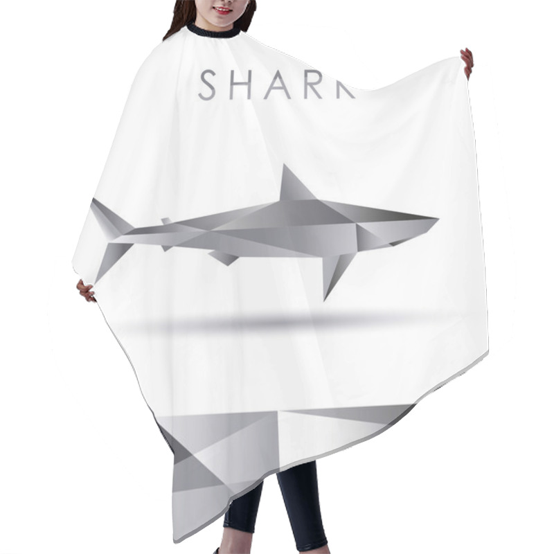 Personality  Shark Abstract Vector Portrayal Hair Cutting Cape