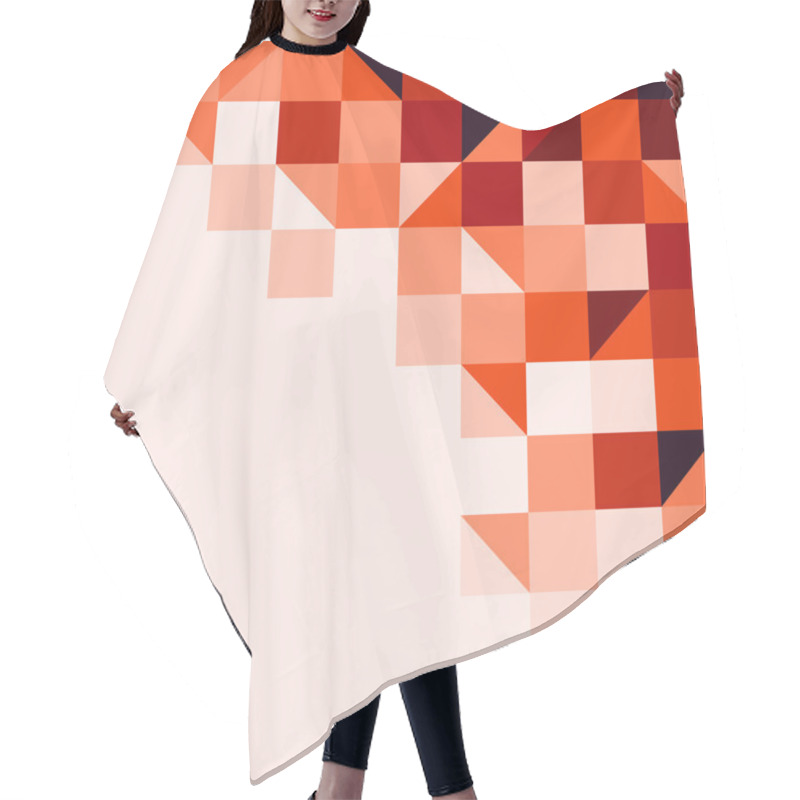 Personality  Red Tiled Background Hair Cutting Cape