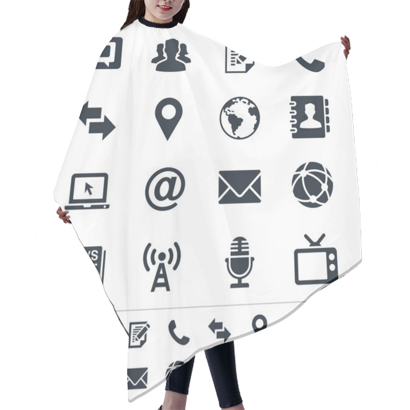 Personality  Media And Communication Icons Hair Cutting Cape