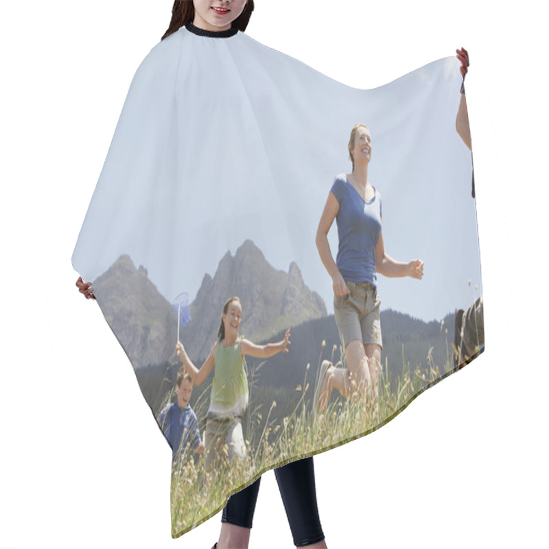 Personality  Kids Catching Bugs In Field Hair Cutting Cape