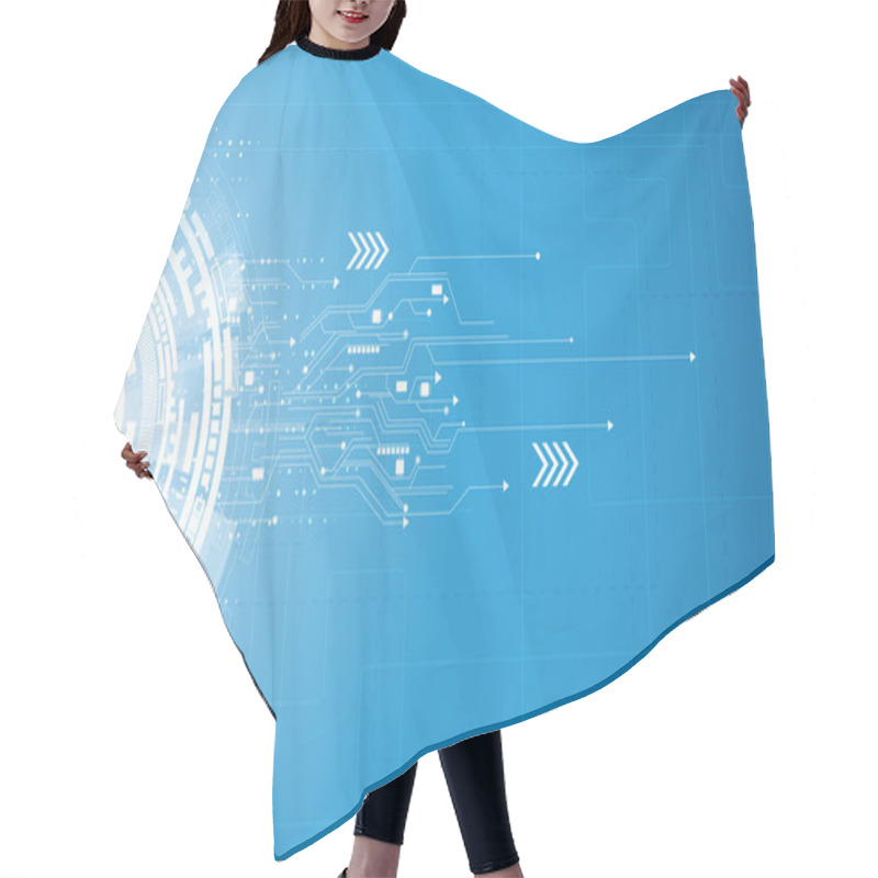 Personality  Background Abstract Technology Communication Concept Hair Cutting Cape