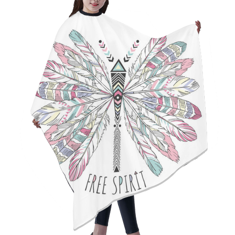 Personality  Bohemian Butterfly Illustration Hair Cutting Cape