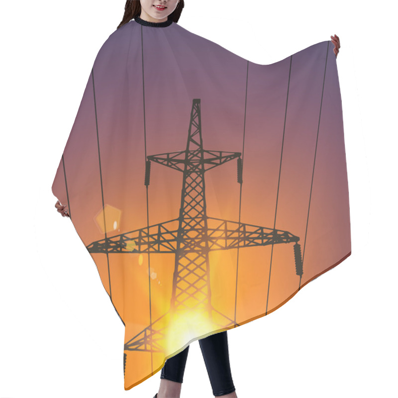 Personality  Electrical Transmission Line Hair Cutting Cape