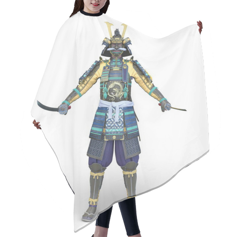 Personality  3D Rendering Of A Military Commander Hair Cutting Cape