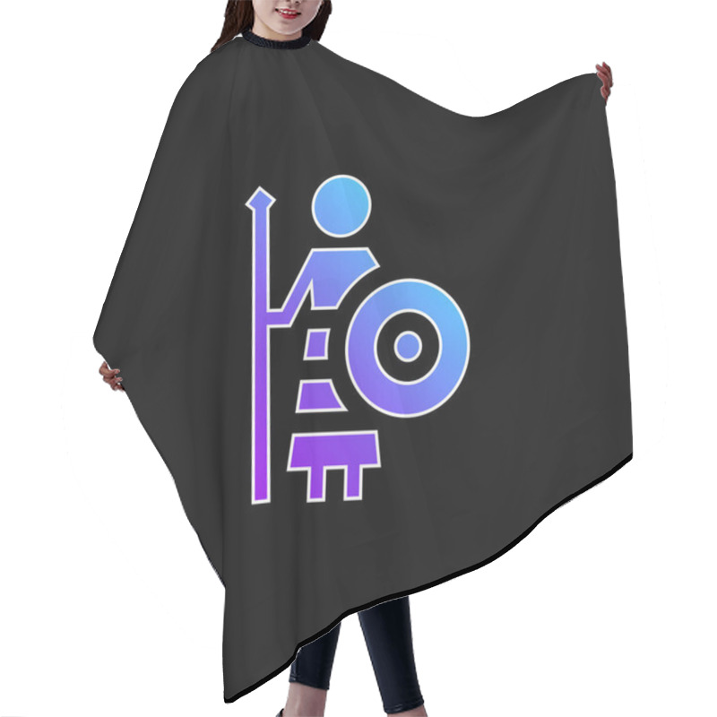 Personality  Athena Blue Gradient Vector Icon Hair Cutting Cape