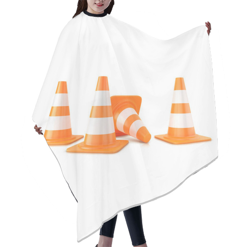 Personality  Traffic Road Cone Hair Cutting Cape