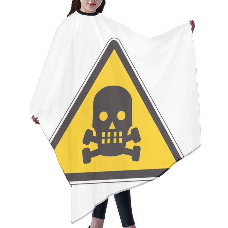 Personality  Triangle Danger Vector Sign Illustration Isolated On White Background Hair Cutting Cape