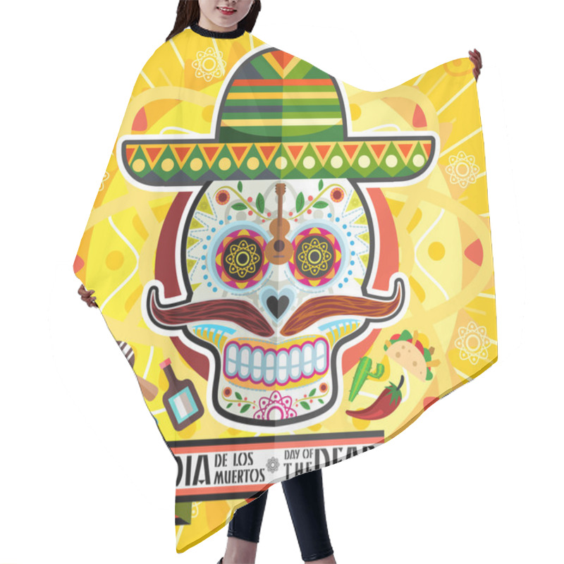 Personality  Dia De Los Muertos Day Of The Dead Skull Hair Cutting Cape