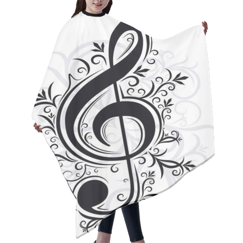 Personality  Musical Decor Hair Cutting Cape