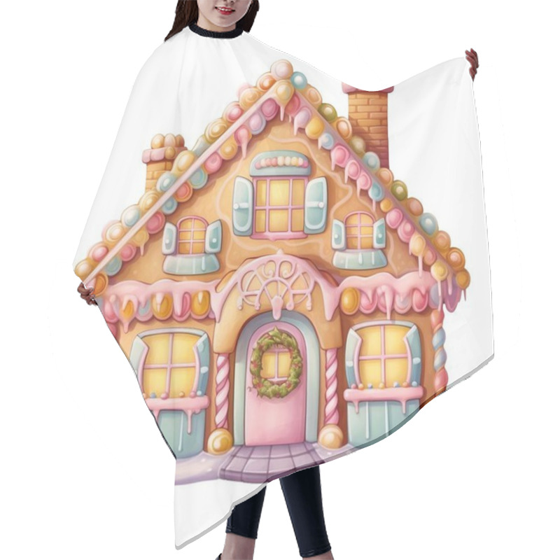 Personality  Christmas Gingerbread House. Christmas Gingerbread House. Hair Cutting Cape