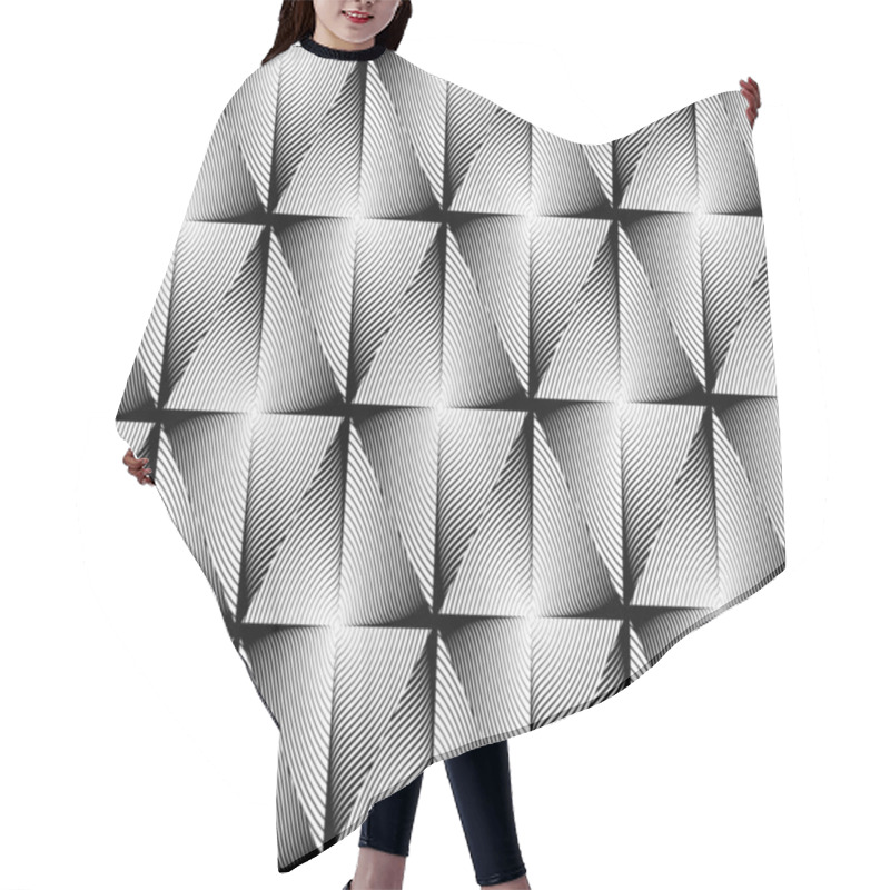 Personality  Design Seamless Diamond Trellised Pattern Hair Cutting Cape