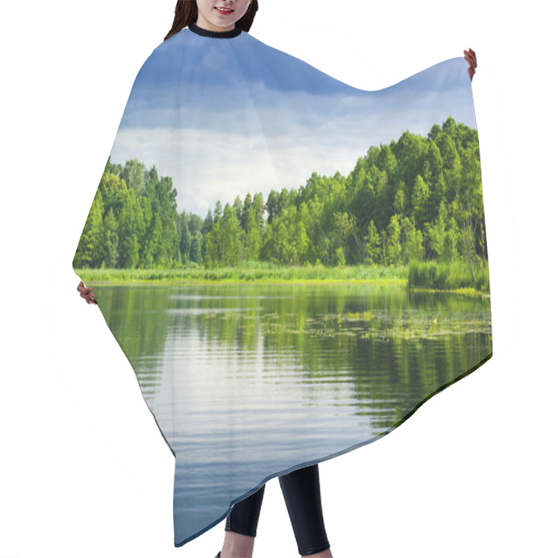 Personality  Lake And Forest. Hair Cutting Cape