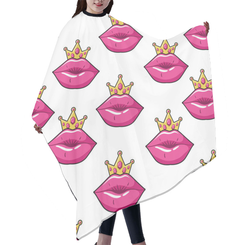 Personality  Pattern Female Lips Pop Art Style Hair Cutting Cape