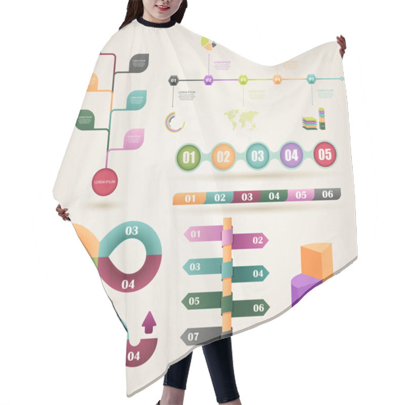 Personality  Graphic Information Elements Hair Cutting Cape