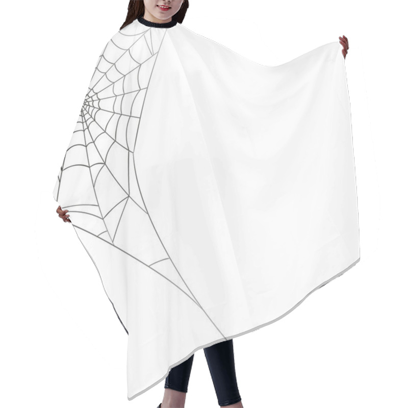 Personality  Vector Spiderweb On A White Background Hair Cutting Cape