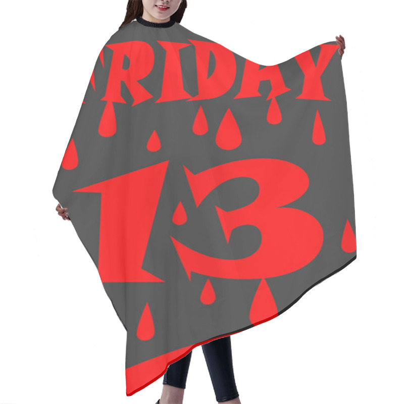 Personality  Template For The Text For The Date Friday 13. Halloween. Horror. Place For Text. Background Image. Place For Text. Calendar Date. Poster. Booklet. Promotional Event. Greeting Card. Hair Cutting Cape