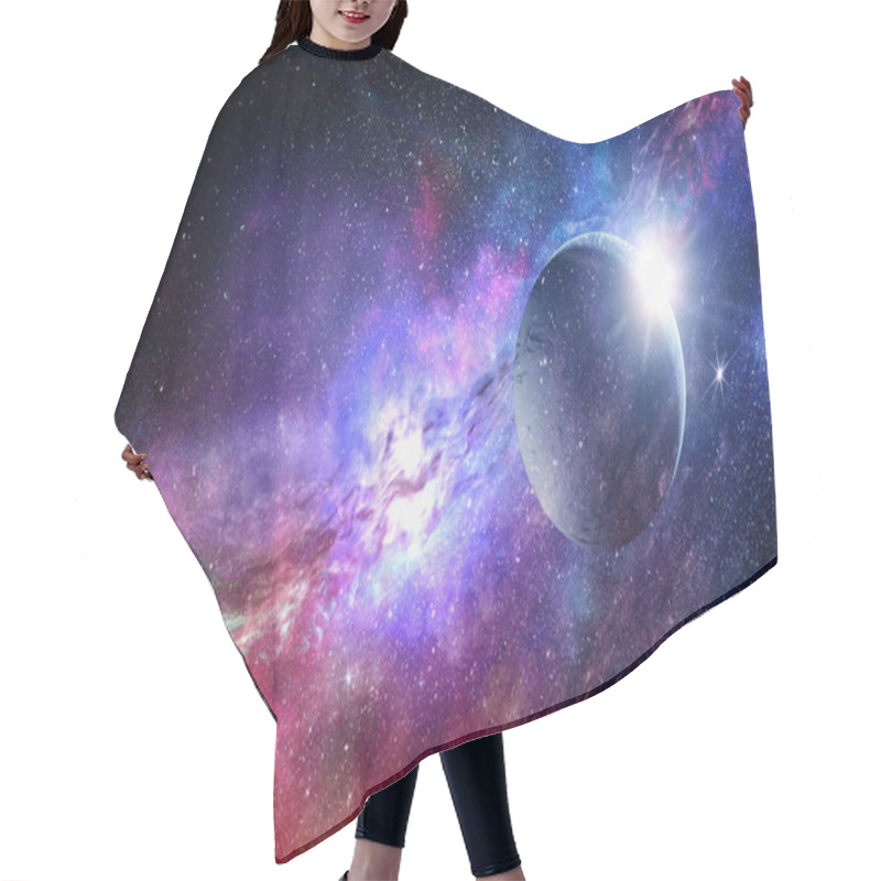 Personality  Space Planets And Nebula Hair Cutting Cape