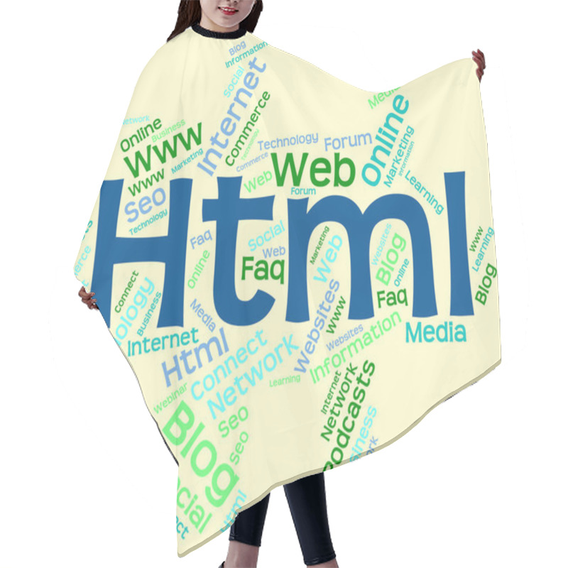 Personality  Html Word Indicates World Wide Web And Code Hair Cutting Cape