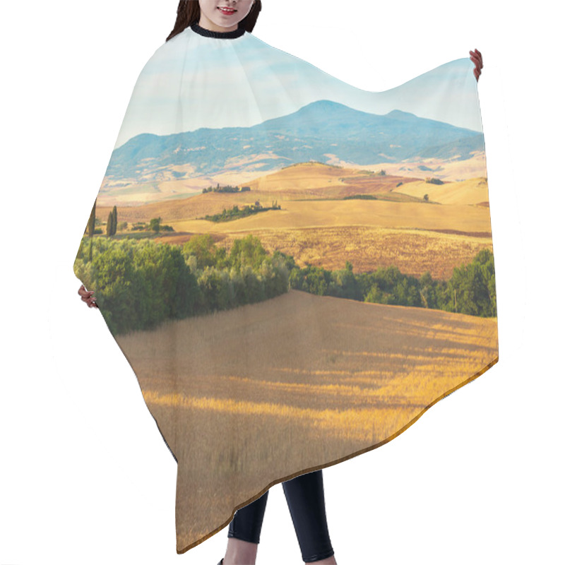 Personality  Tuscany Sunrise Countryside, Italy Hair Cutting Cape