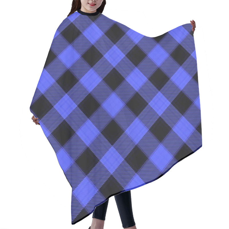 Personality  Fabric Diagonal Tartan, Pattern Textile And Abstract Background.  Irish Material. Hair Cutting Cape