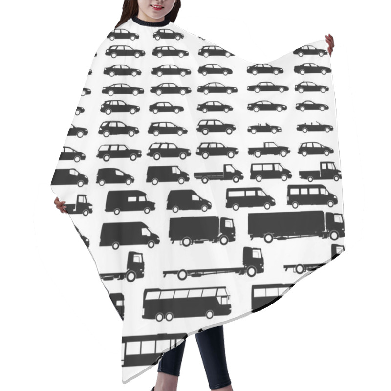 Personality  Set Car Silhouette Hair Cutting Cape