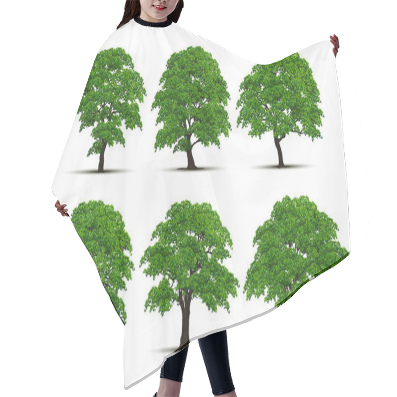 Personality  Beautiful Tree On A White Background Hair Cutting Cape