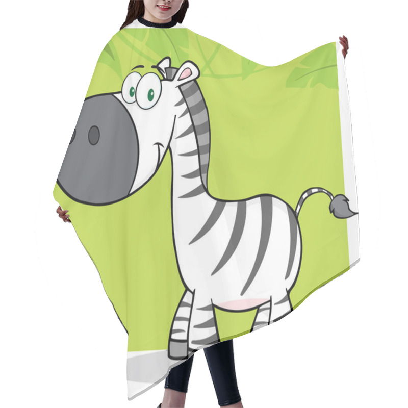 Personality  Smiling Zebra Character Hair Cutting Cape