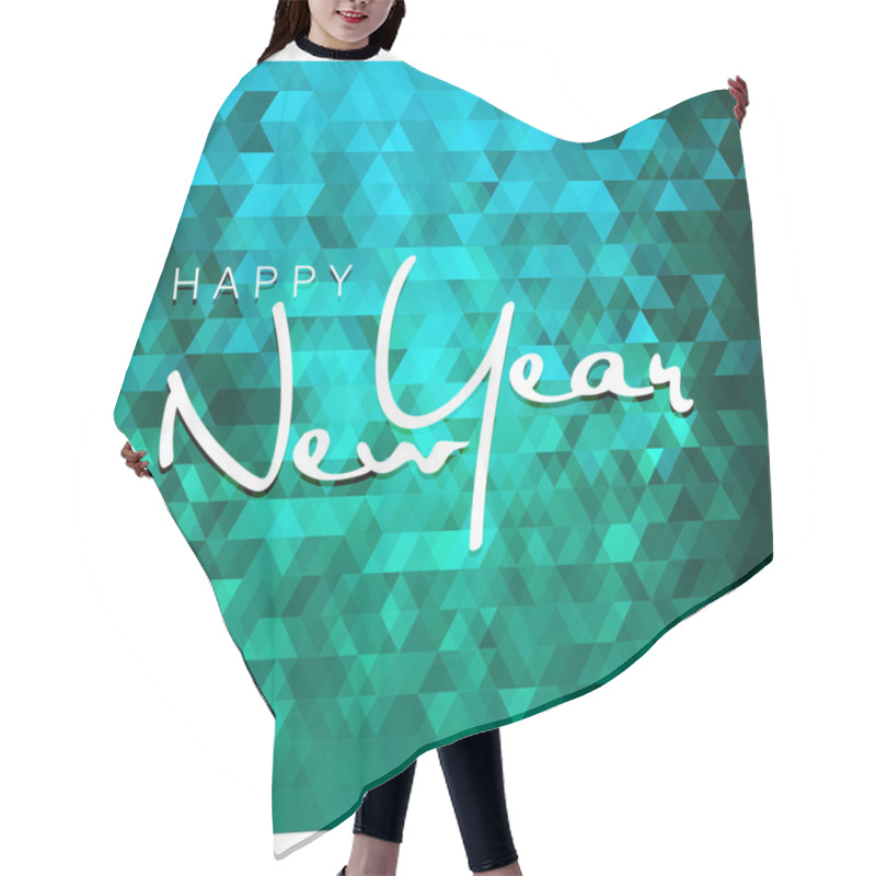 Personality  Happy New Year Polygon Pattern Hair Cutting Cape