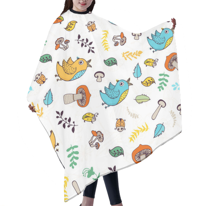 Personality  Forest Seamless Pattern Hair Cutting Cape