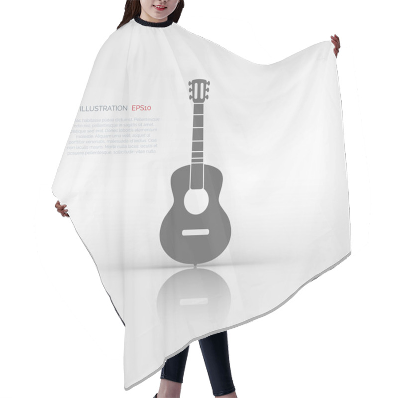 Personality  Guitar Icon. Music Background Hair Cutting Cape