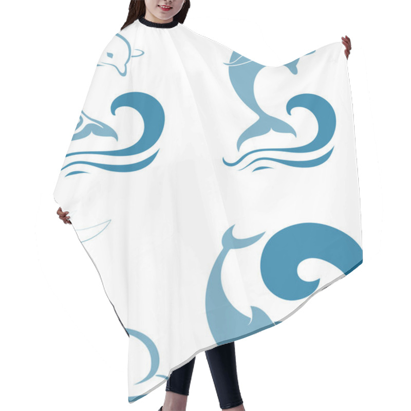 Personality  Dolphins Hair Cutting Cape