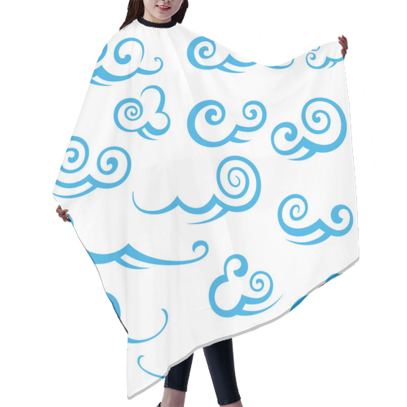 Personality  Stylized Clouds Set Hair Cutting Cape