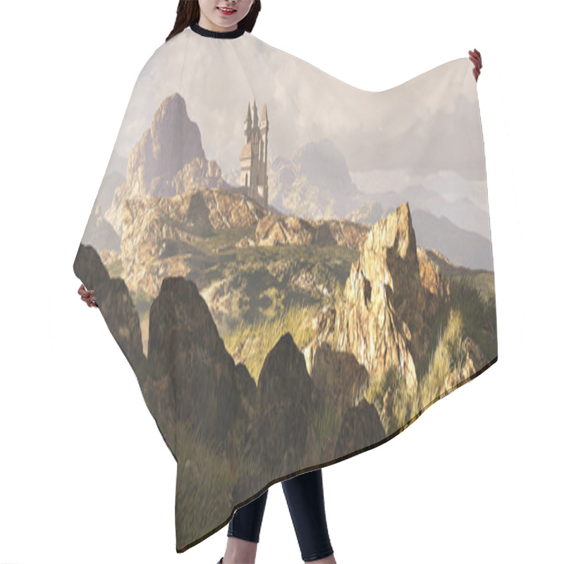 Personality  Scottish Highlands Landscape Hair Cutting Cape