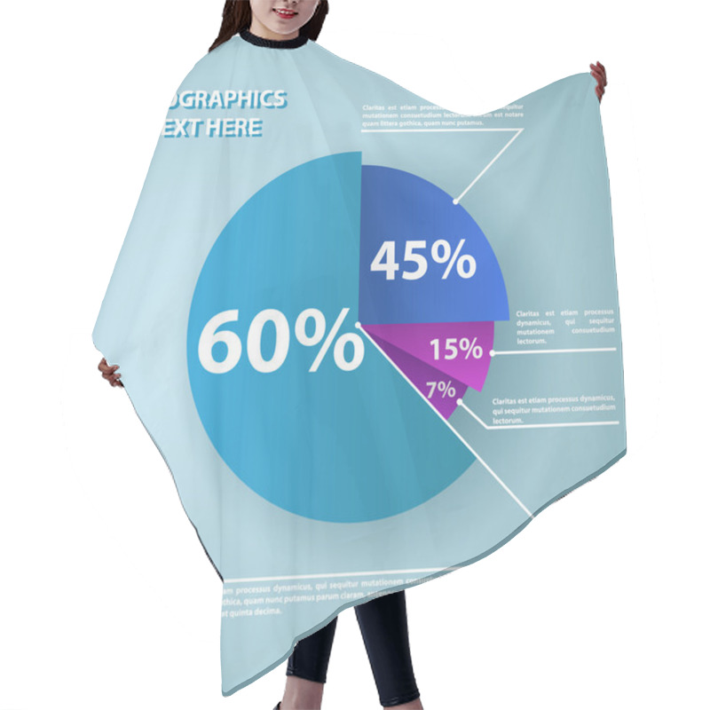 Personality  Business Pie Chart For Documents And Reports Hair Cutting Cape