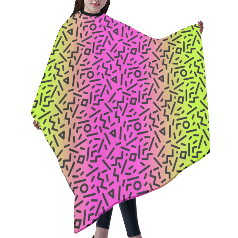 Personality  Trendy Seamless Pattern Hair Cutting Cape