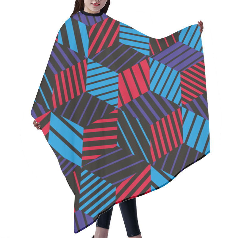 Personality  Abstract Seamless Background. Hair Cutting Cape