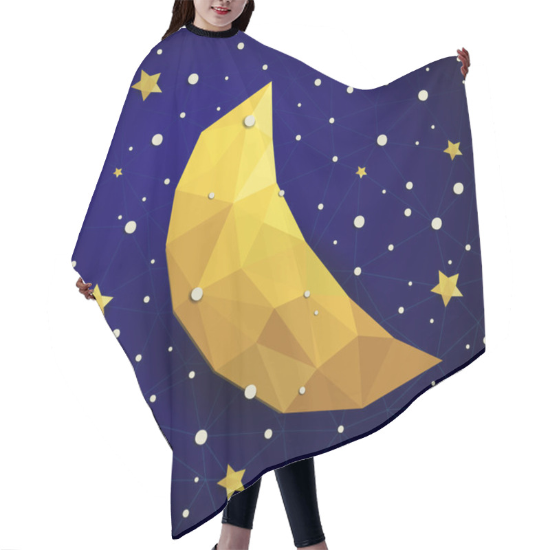 Personality  Vector Triangle New Moon, Snow And The Stars Hair Cutting Cape