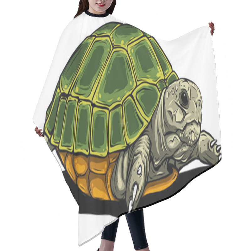 Personality  Turtle Vector Icon.Cartoon Vector Icon Isolated On White Background Turtle. Hair Cutting Cape