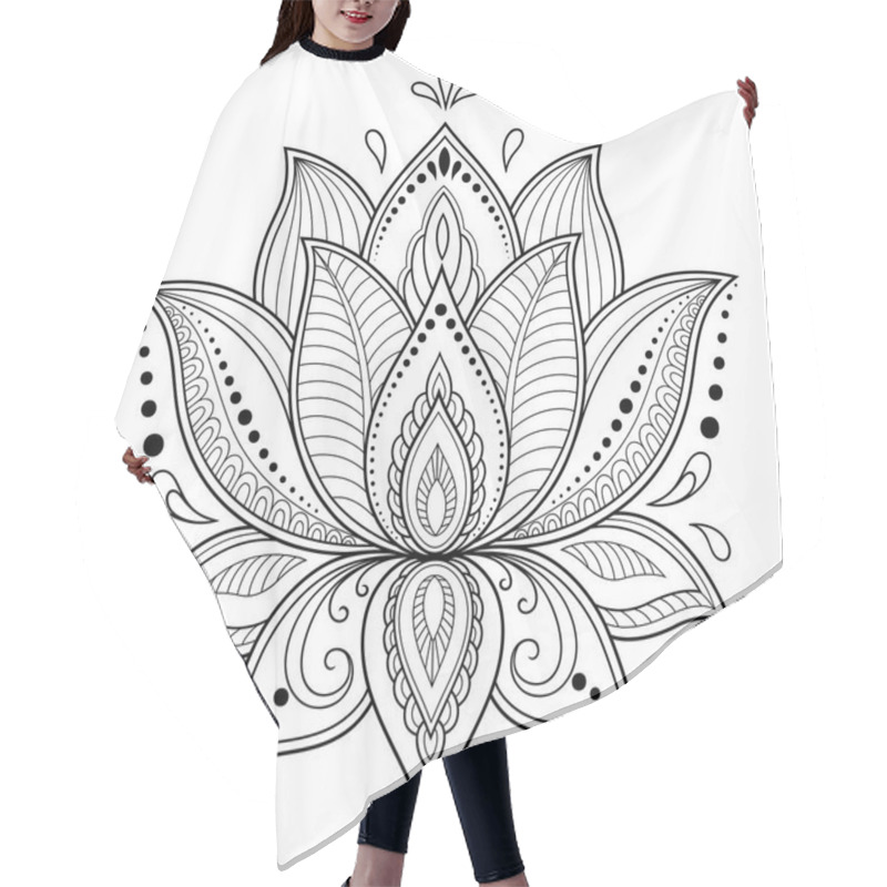 Personality  Henna Tattoo Flower Template In Indian Style. Ethnic Floral Paisley - Lotus. Mehndi Style. Ornamental Pattern In The Oriental Style. Hair Cutting Cape