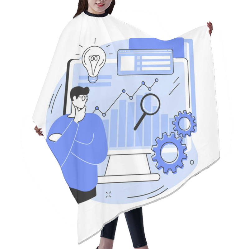 Personality  Business Intelligence Abstract Concept Vector Illustration. Hair Cutting Cape