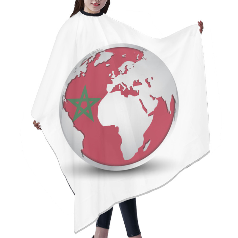 Personality  Abstract Glossy Globe Hair Cutting Cape