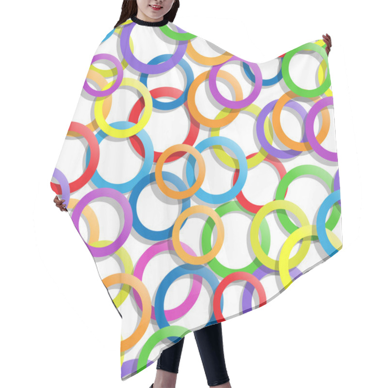 Personality  Seamless Pattern With Circles Hair Cutting Cape