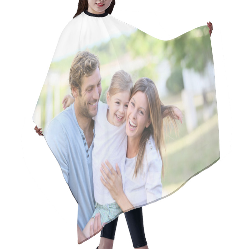 Personality  Family Having Fun Together Hair Cutting Cape