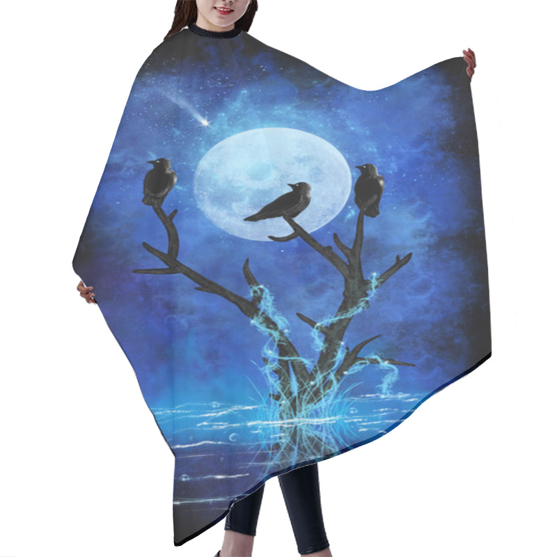 Personality  Three Black Crows Hair Cutting Cape