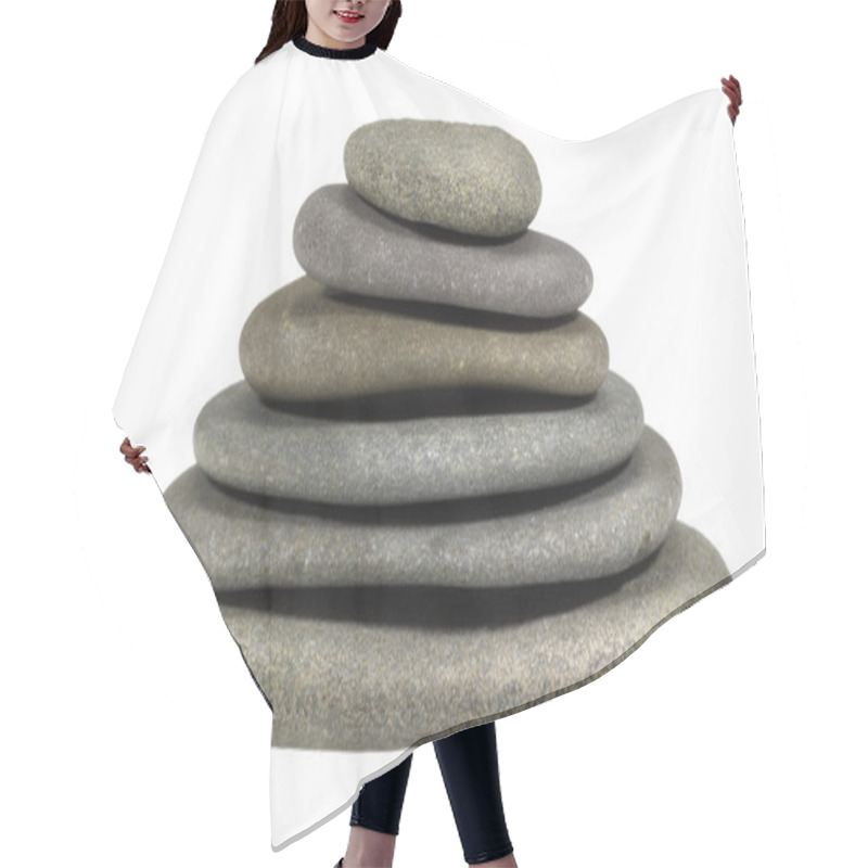 Personality  Stacked Flat Pebbles Hair Cutting Cape