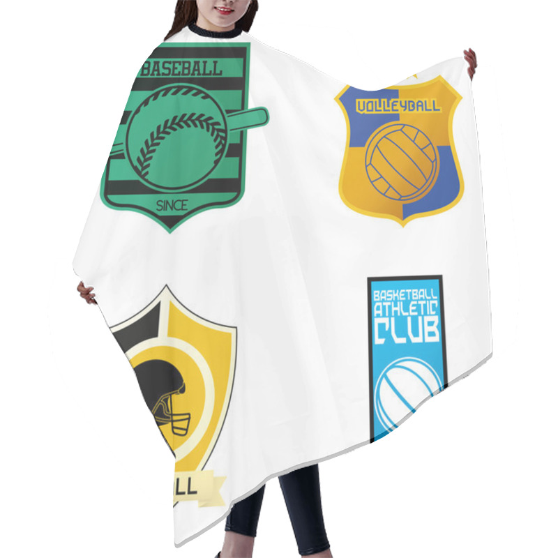 Personality  Sport Emblem Hair Cutting Cape